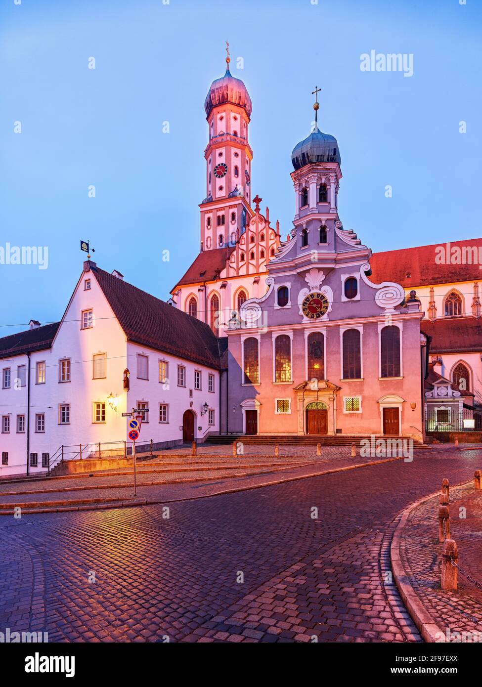 Basilica of St Ulrich and Afra Stock Photo