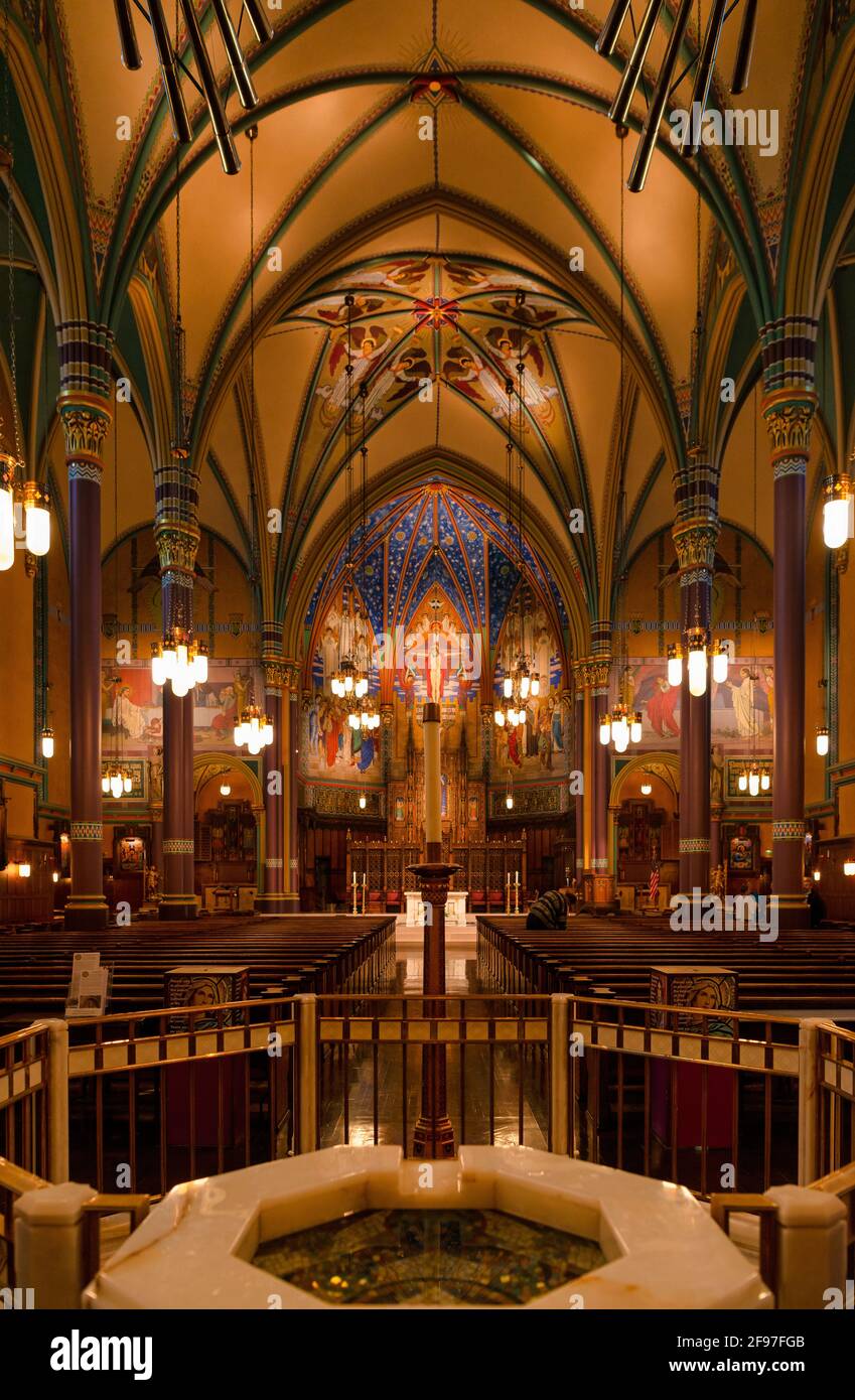 Madeleine Cathedral, Roman Catholic Church in Salt Lake City, Utah, USA Stock Photo