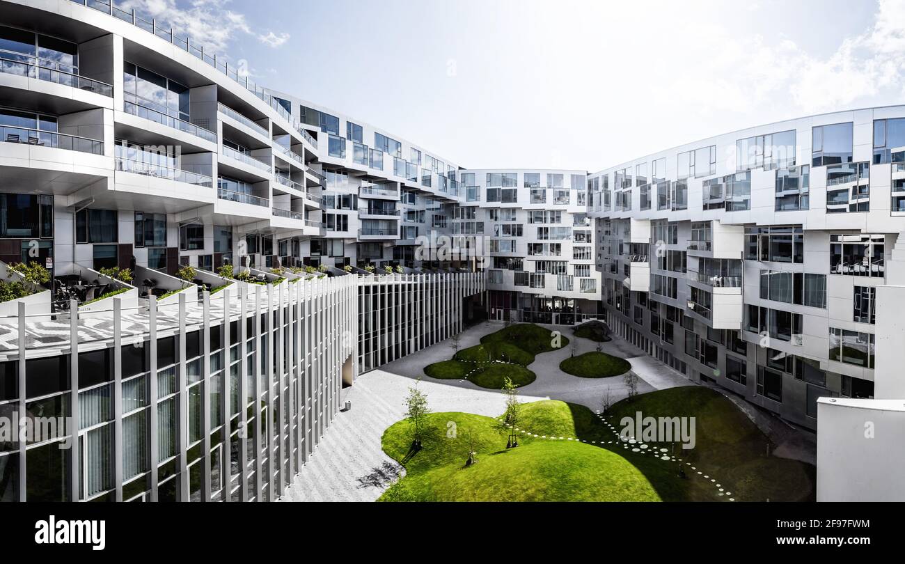 8 House In Copenhagen By Architect Bjarke Ingels Group Denmark Stock 8-house-in-copenhagen-by-architect-bjarke-ingels-group-denmark-stock