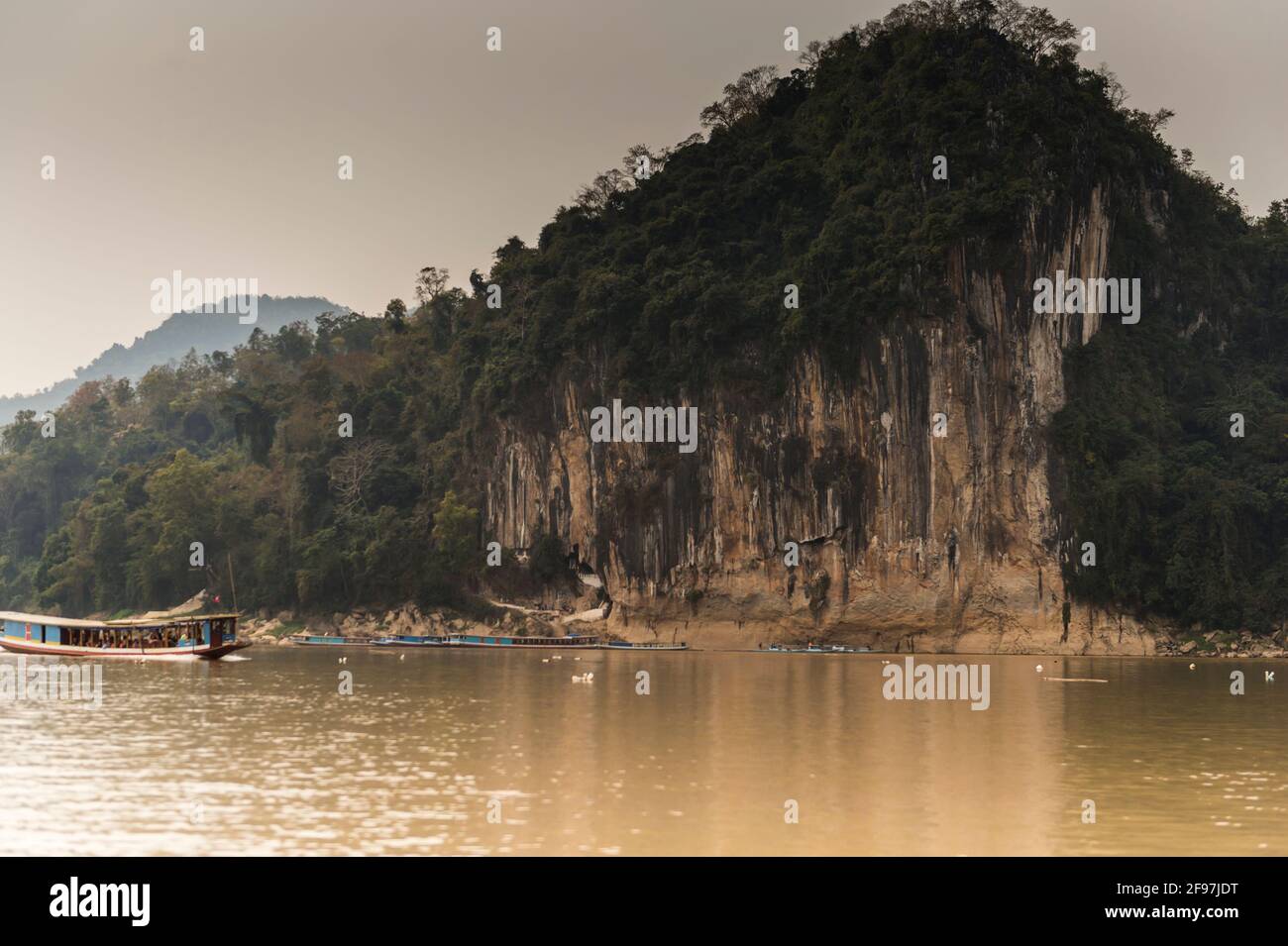Laos, Pak Ou Caves, Tham Ting Stock Photo
