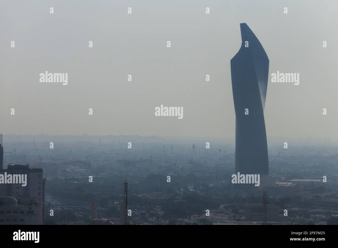 Middle east tallest building architectonical highlight in kuwait city