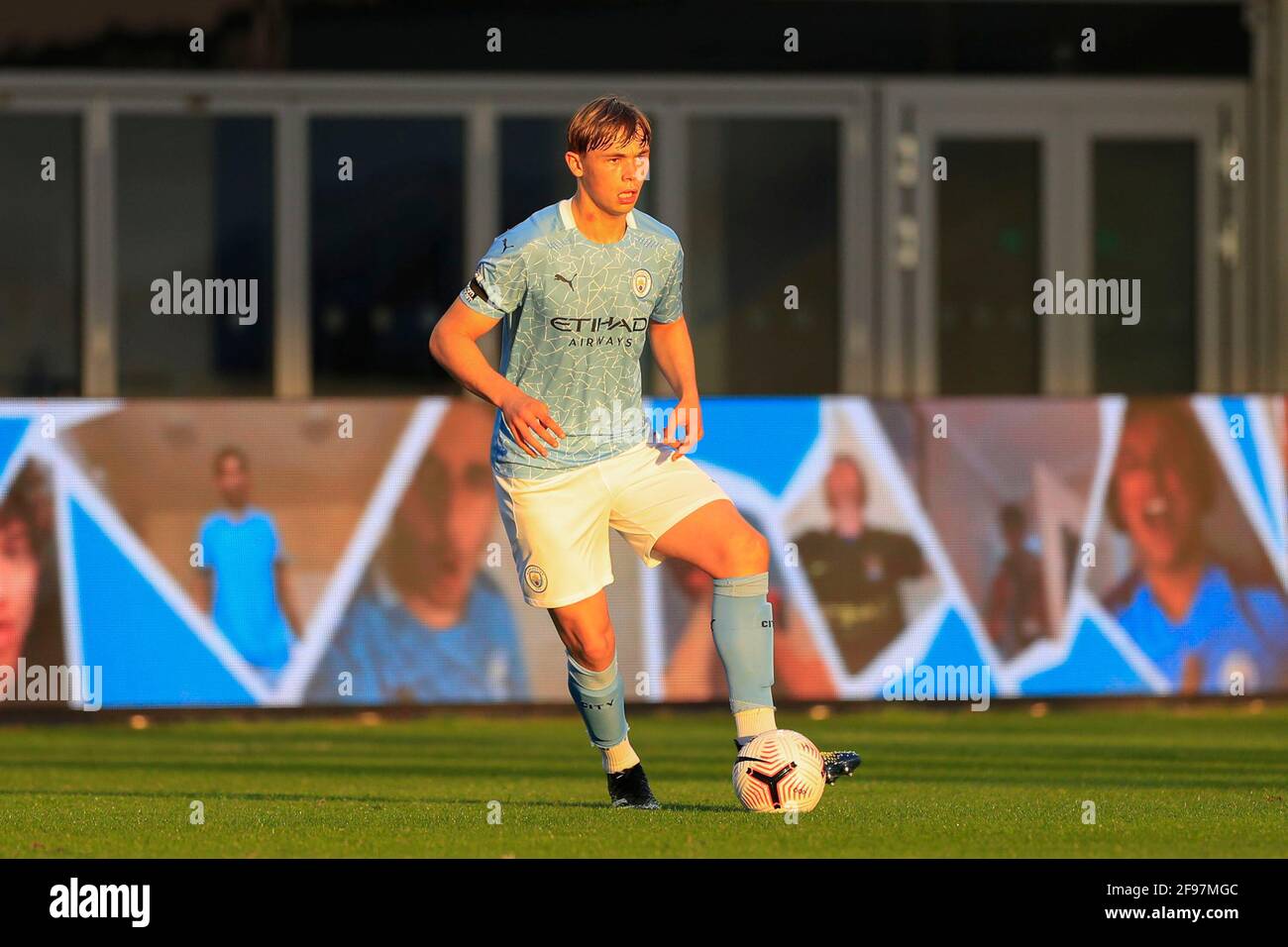 Manchester, UK. 16th Apr, 2021. Callum Doyle #4 of Manchester City in Manchester, UK on 4/16/2021. (Photo by Conor Molloy/News Images/Sipa USA) Credit: Sipa USA/Alamy Live News Stock Photo