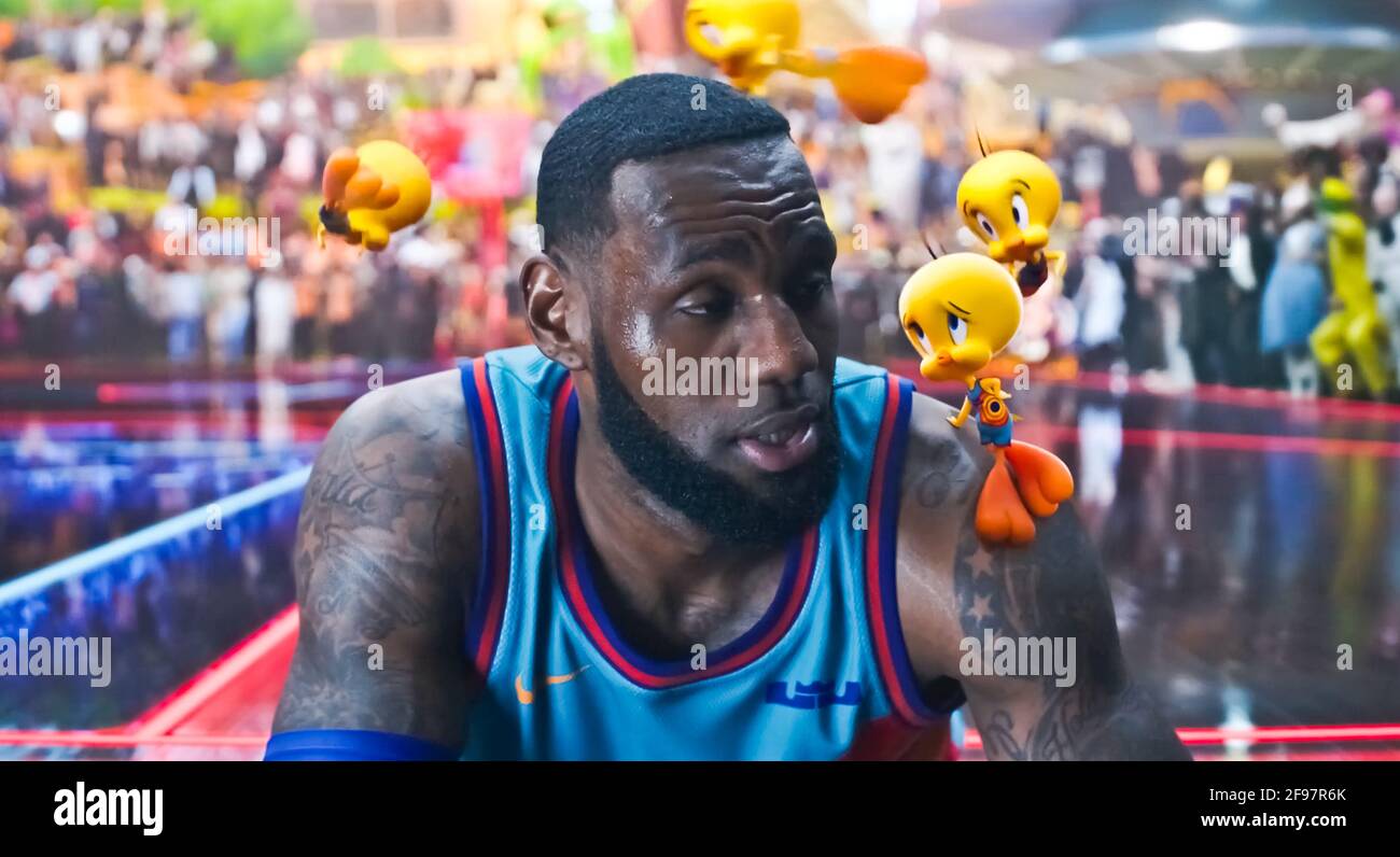 USA. LeBron James in a scene from the 