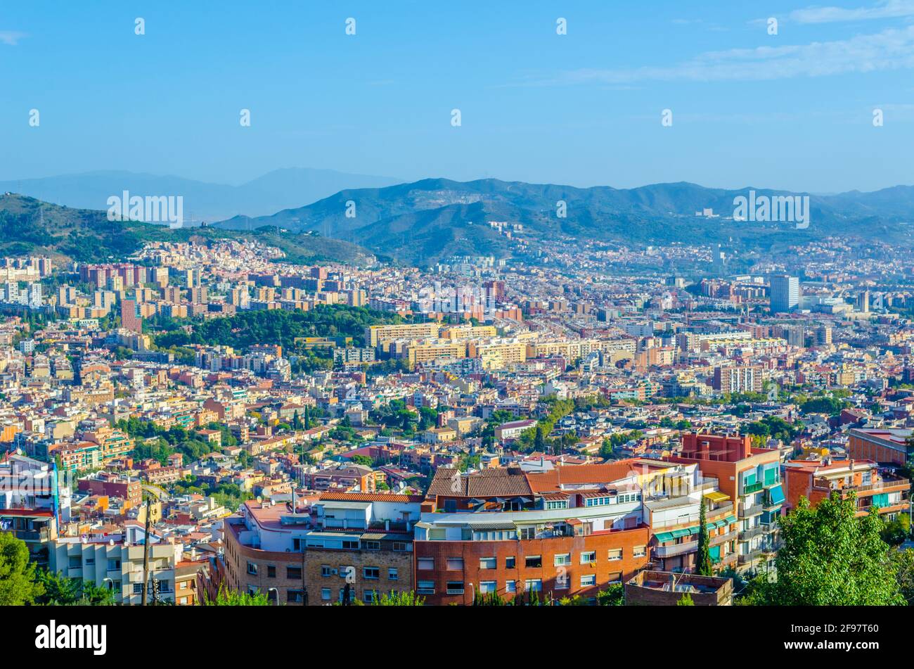 Aerial view of Barcelona, Spain Stock Photo - Alamy
