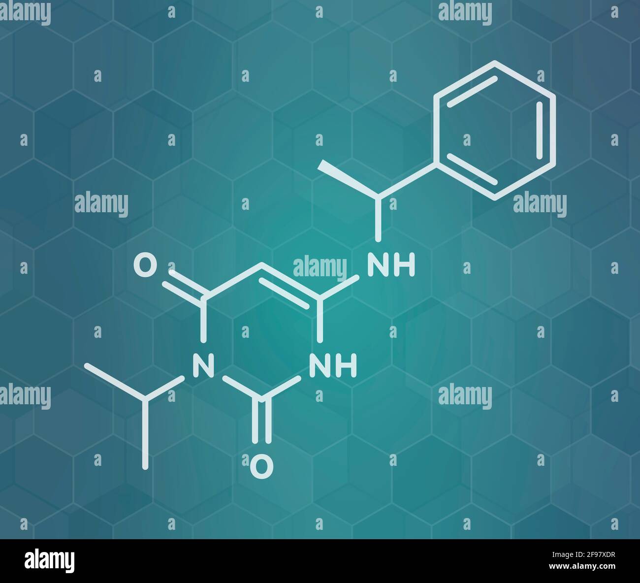 Mavacamten drug molecule, illustration Stock Photo