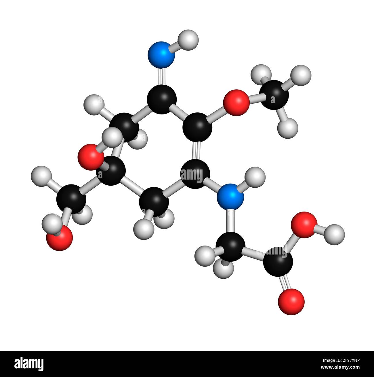 Palythine sunscreen molecule, illustration Stock Photo