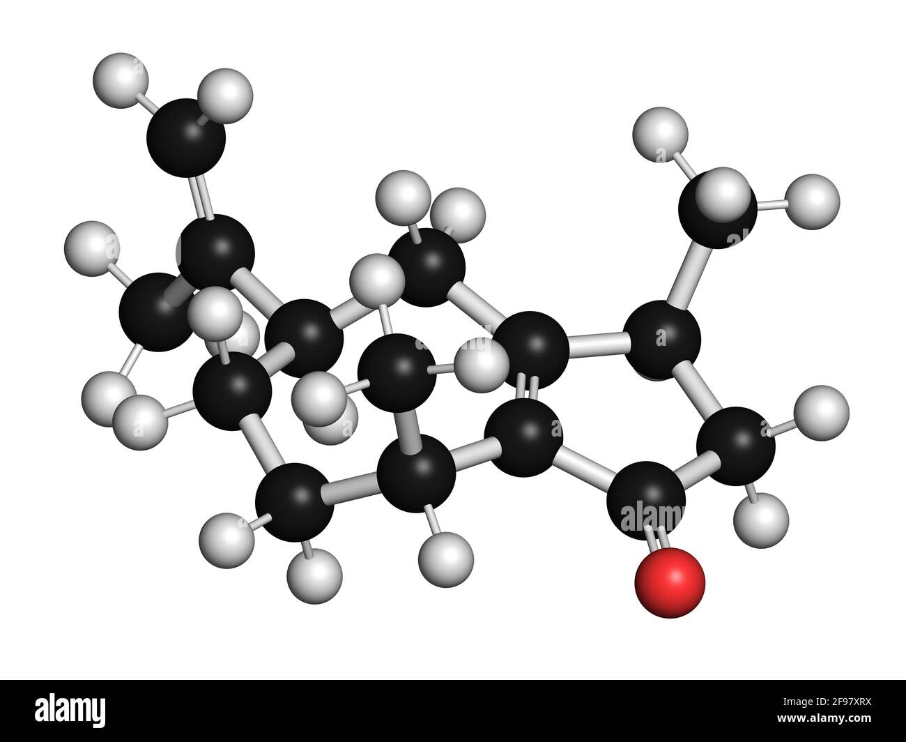 Rotundone peppery taste molecule, illustration Stock Photo
