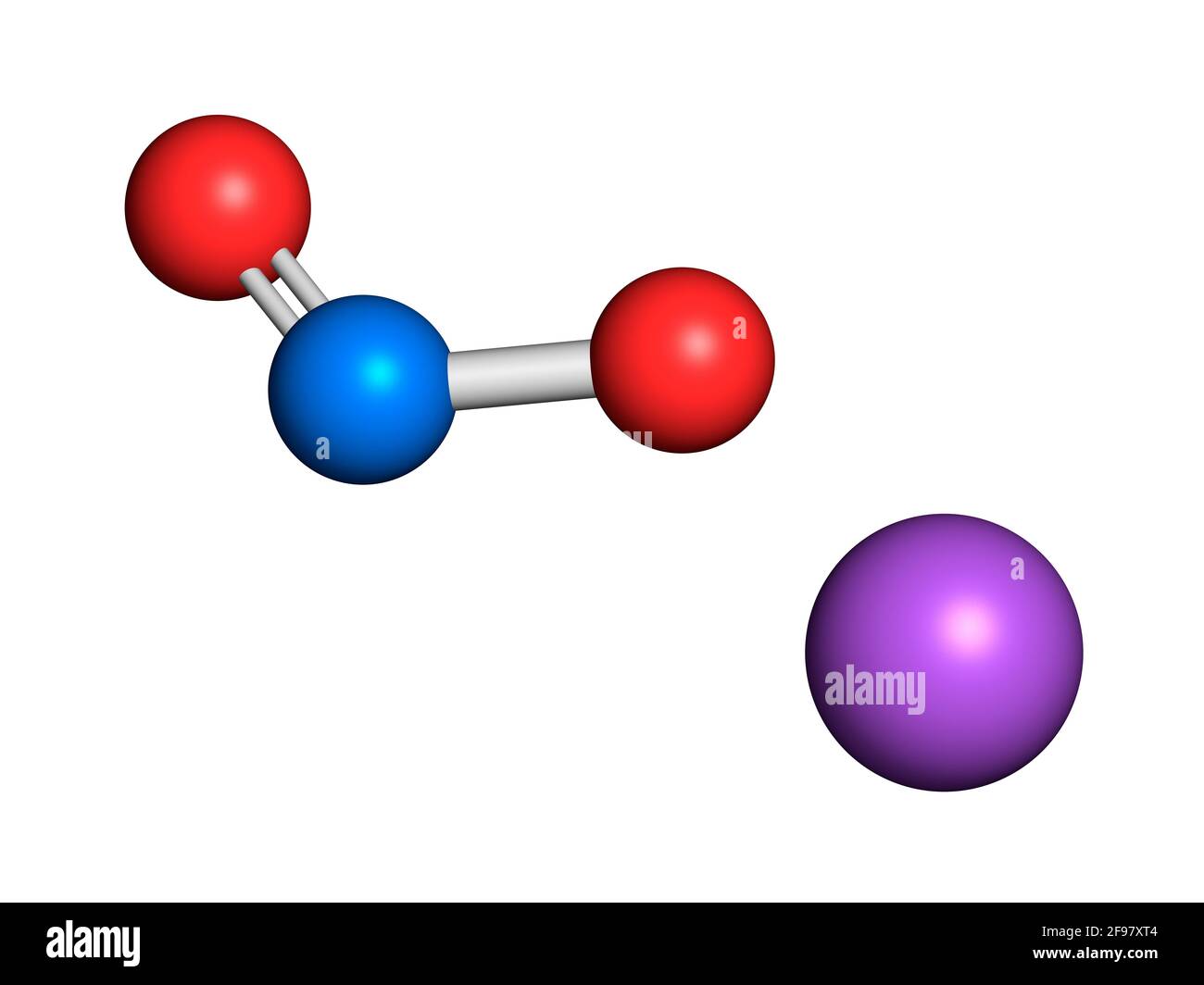 Sodium nitrite chemical structure, illustration Stock Photo - Alamy