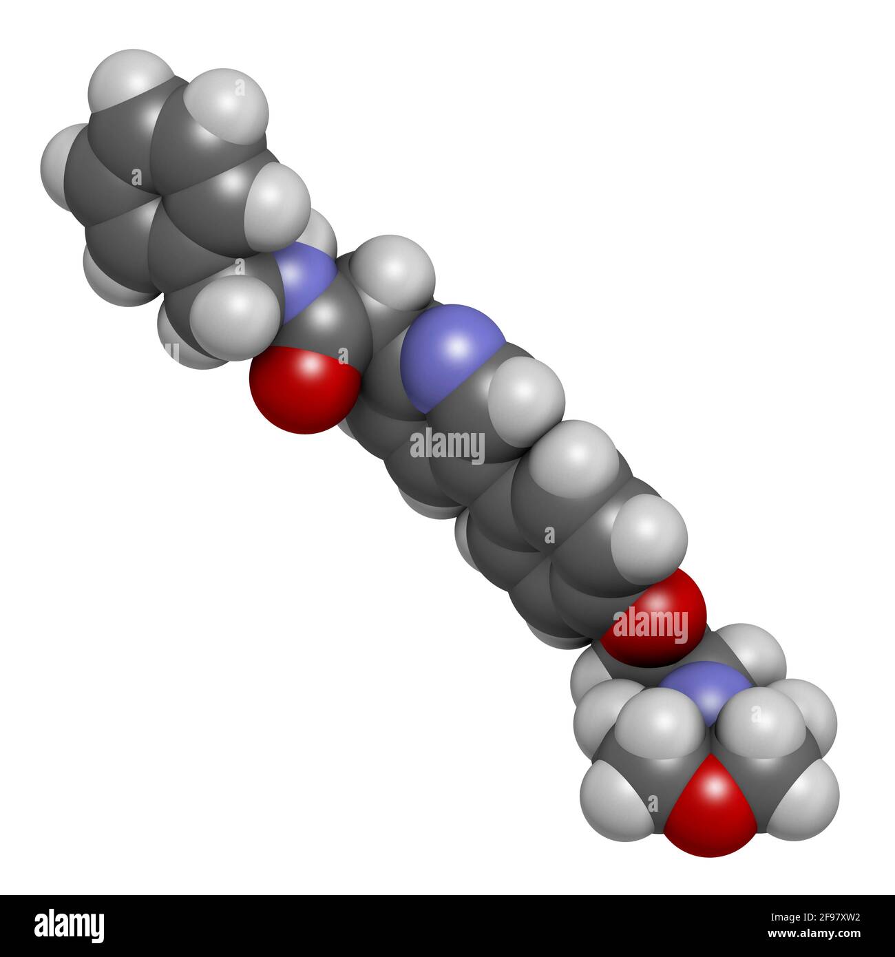 Tirbanibulin actinic keratosis drug molecule, illustration Stock Photo