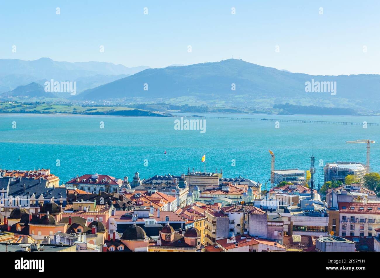 Santander city aerial panoramic view. Santander is the capital of the  Cantabria region in Spain Stock Photo - Alamy