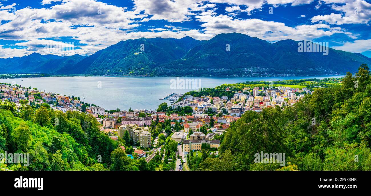 aerial view of Locarno, Switzerland Stock Photo Alamy