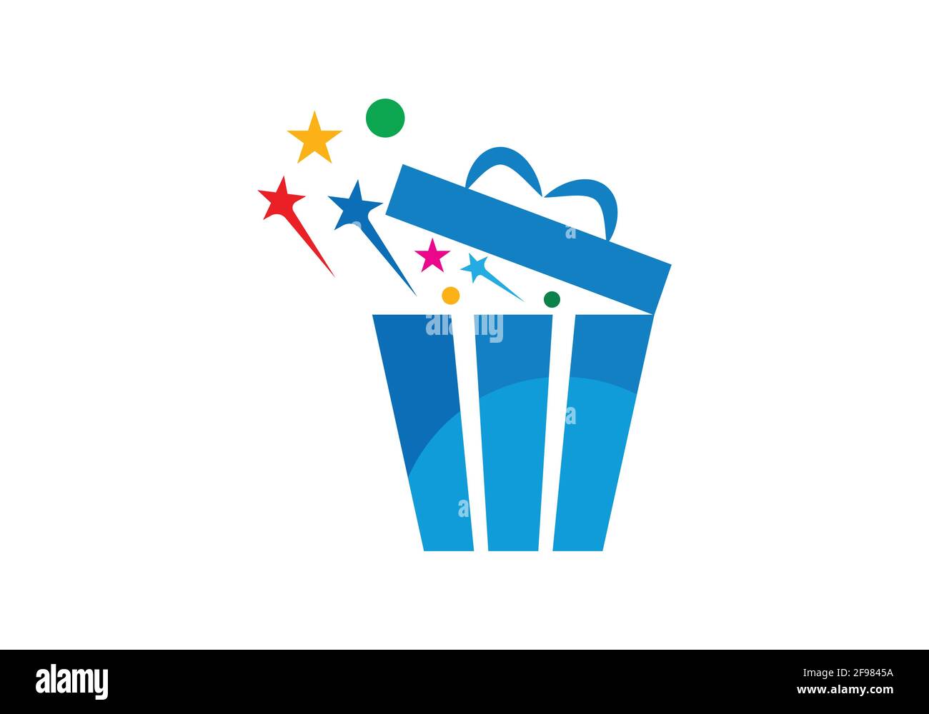 Gift Box, gift shop logo icon illustration vector design. Stock Vector