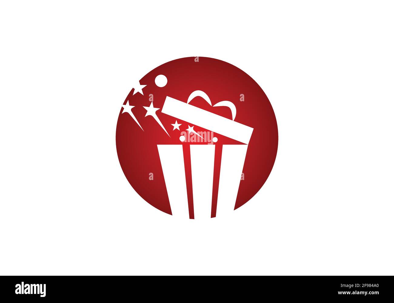 Gift Box, gift shop logo icon illustration vector design. Stock Vector