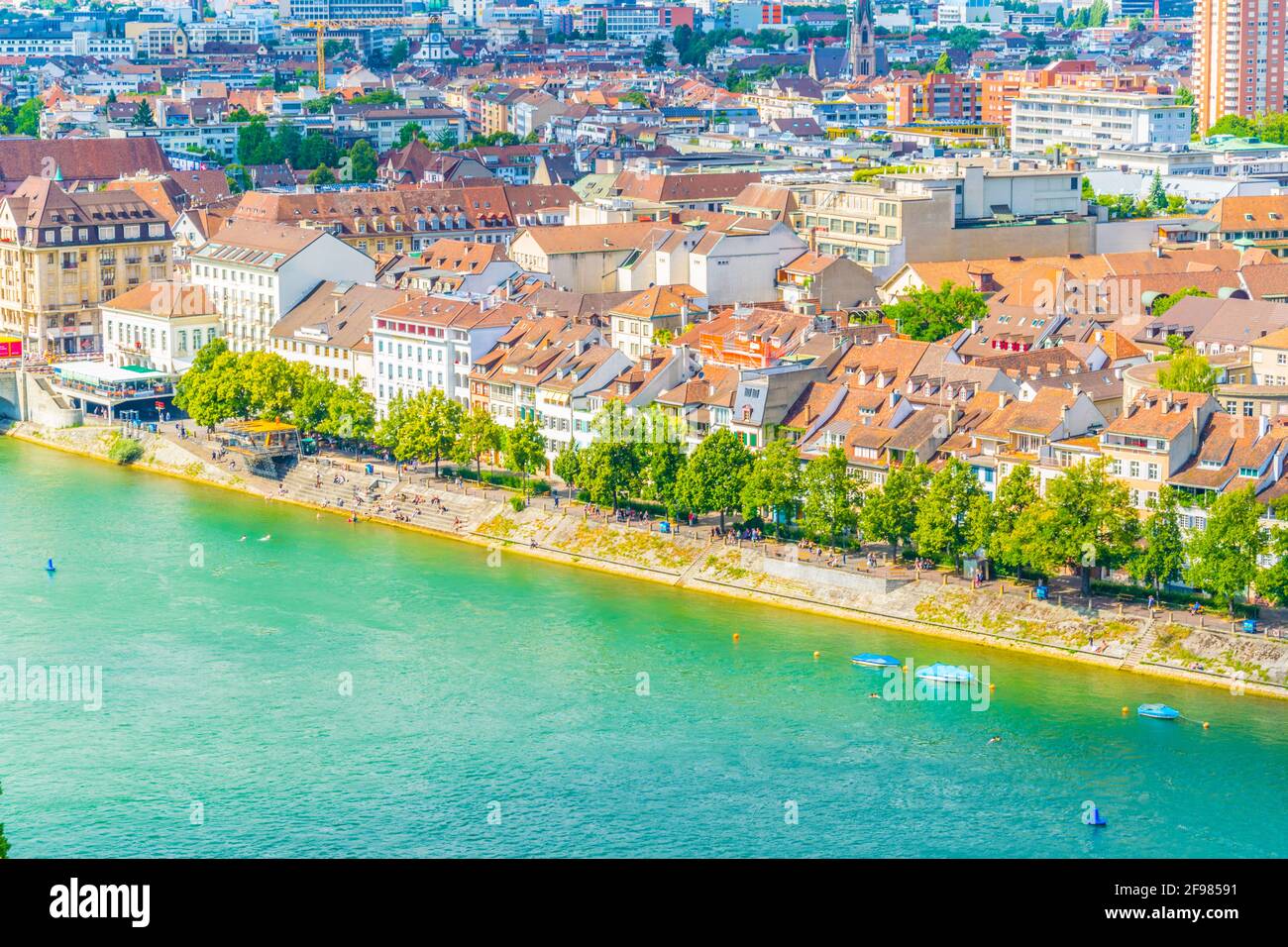 Rhine River Bridge Promenade Basel High Resolution Stock Photography ...
