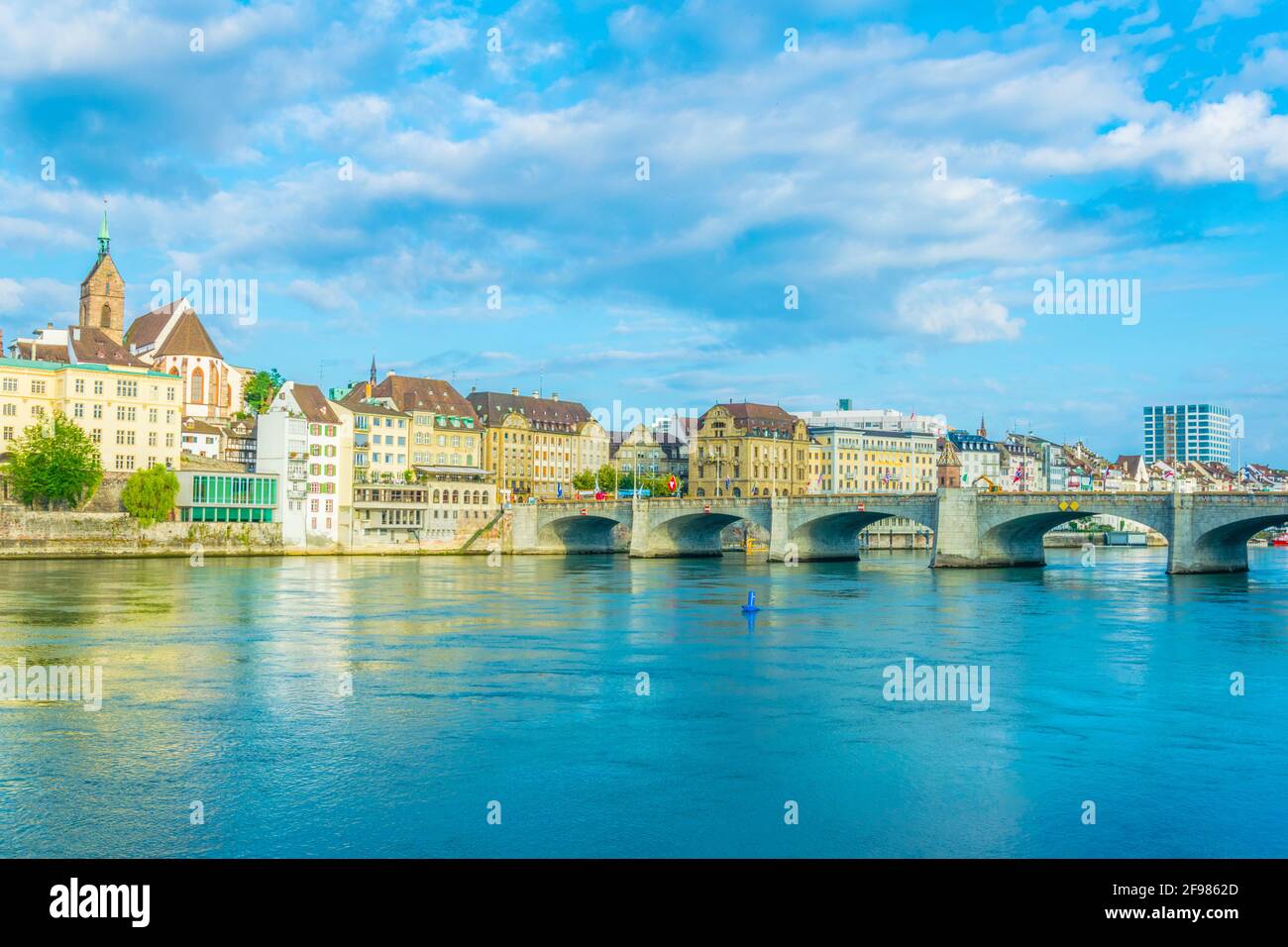 Bridge cityscape river riverside building outside downtown city urban ...