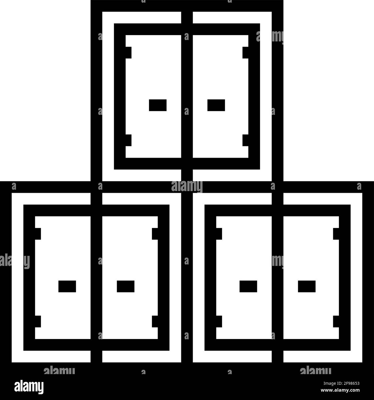 container stack port line icon vector illustration Stock Vector Image ...
