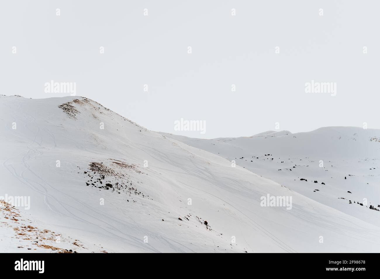 Snowy Slopes on a Colorado Hike Stock Photo