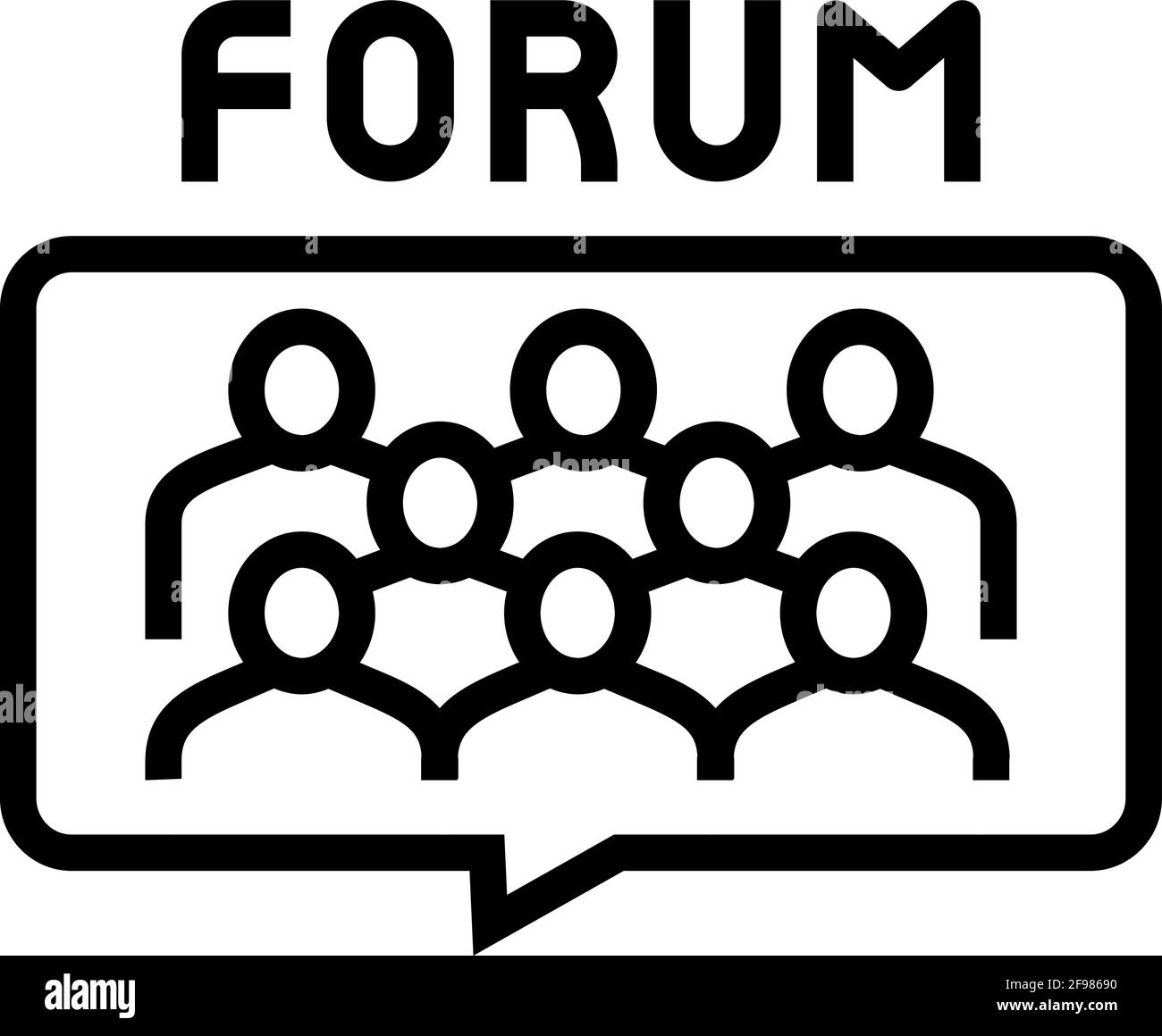 meeting on forum line icon vector illustration Stock Vector Image & Art -  Alamy