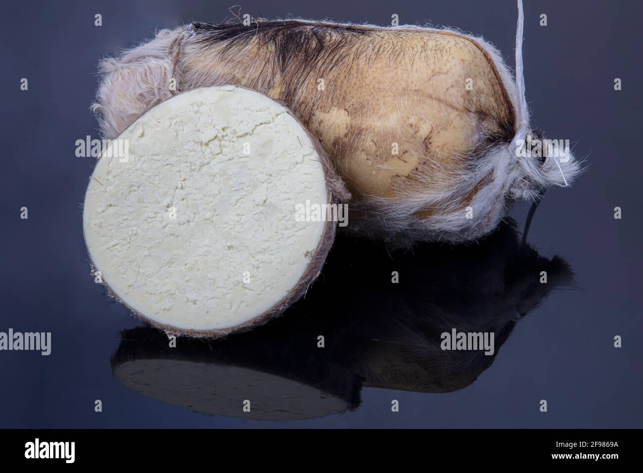 Tulum cheese is a traditional Turkish goat's milk cheese ripened in a goatskin casing, called