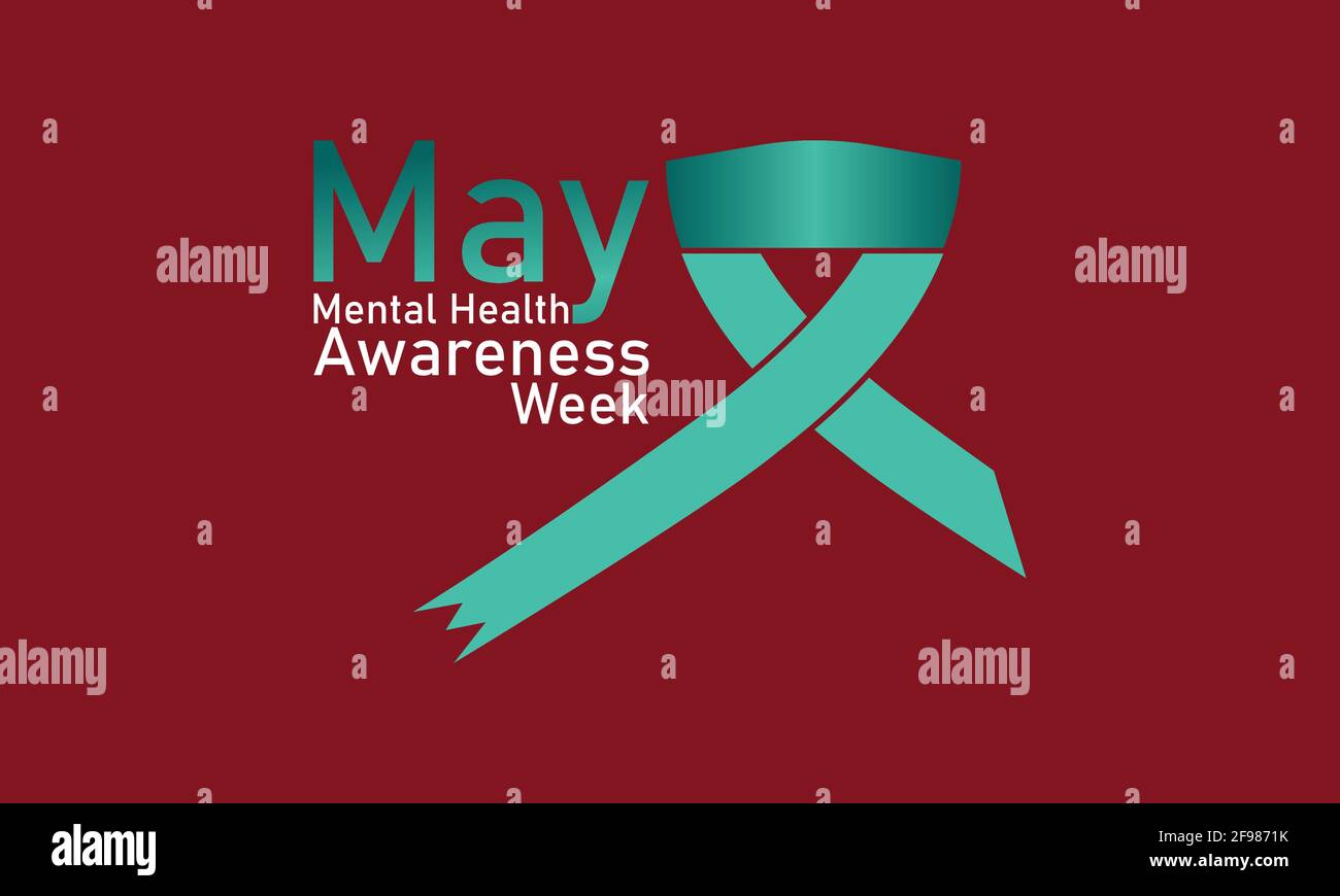 Mental Health Awareness Week Observed on Annual Calendar of Every May Month Awareness Vector Illustration. Banner, Poster International Awareness Camp Stock Vector