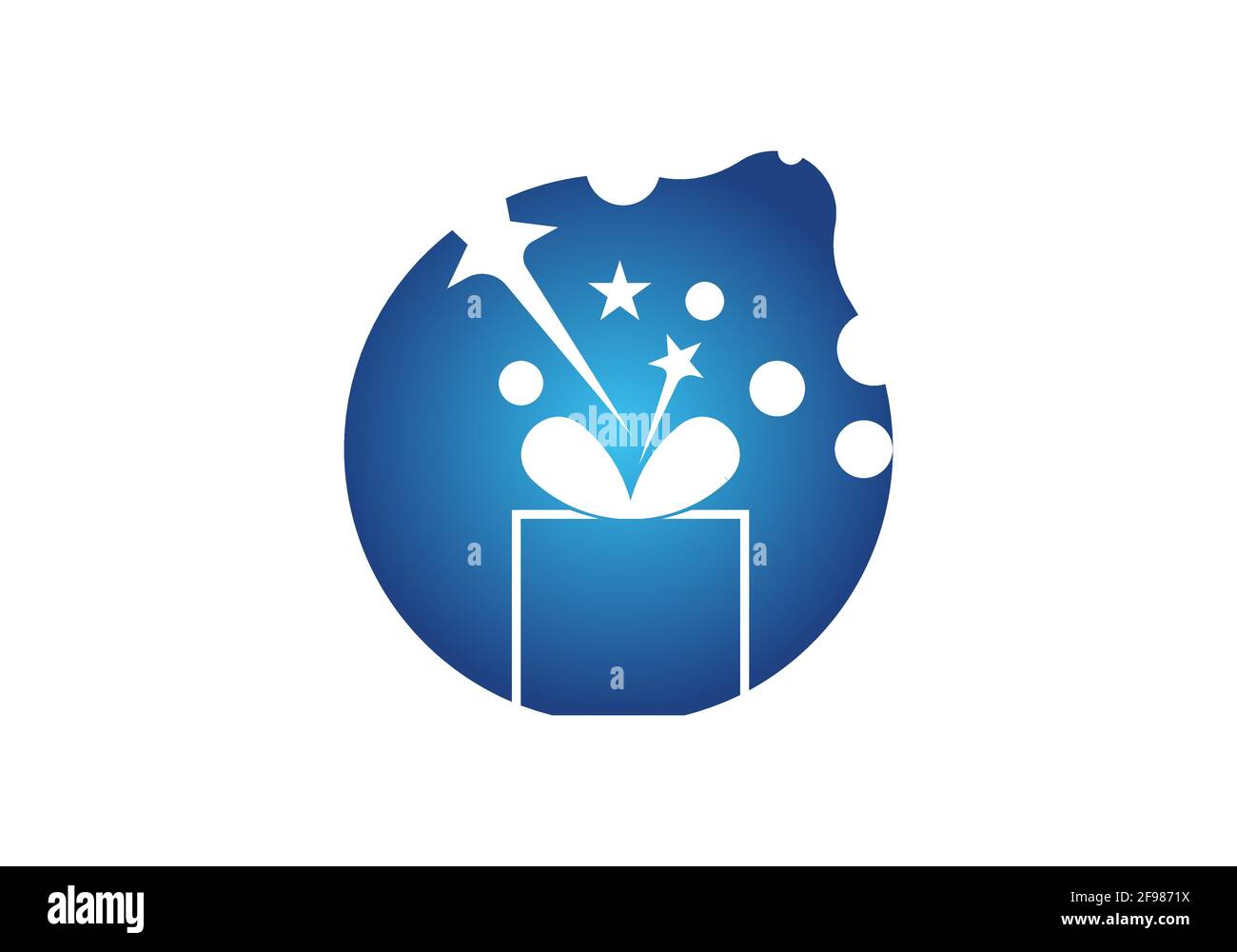 Gift Box, gift shop logo icon illustration vector design. Stock Vector