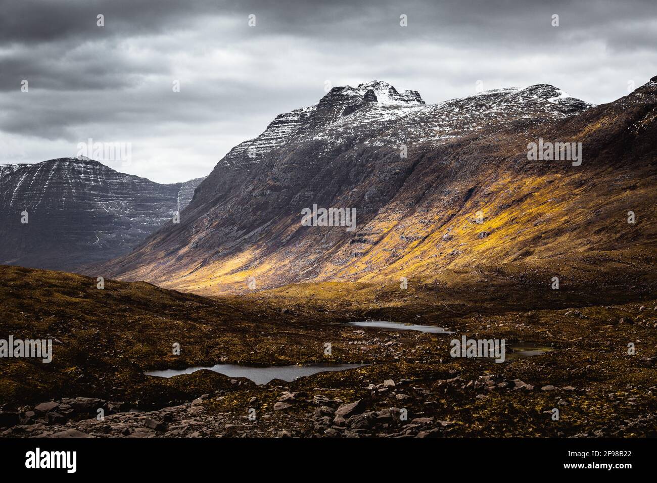 Scotland, Highlands, Beinn Eighe, mountains and valley Stock Photo - Alamy