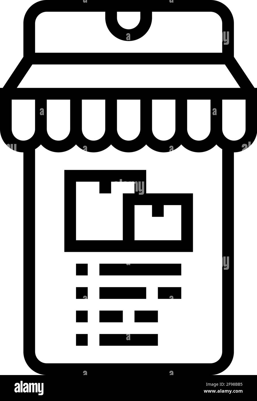 delivery shop department line icon vector illustration Stock Vector ...