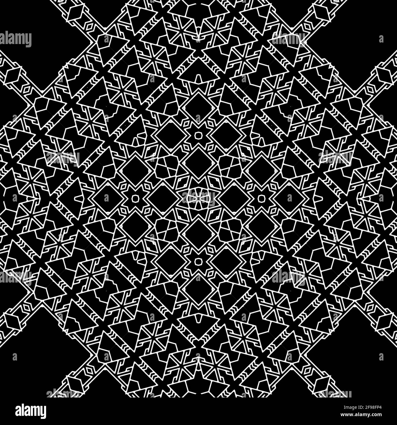Illustration of an abstract seamless black and white tile pattern Stock ...