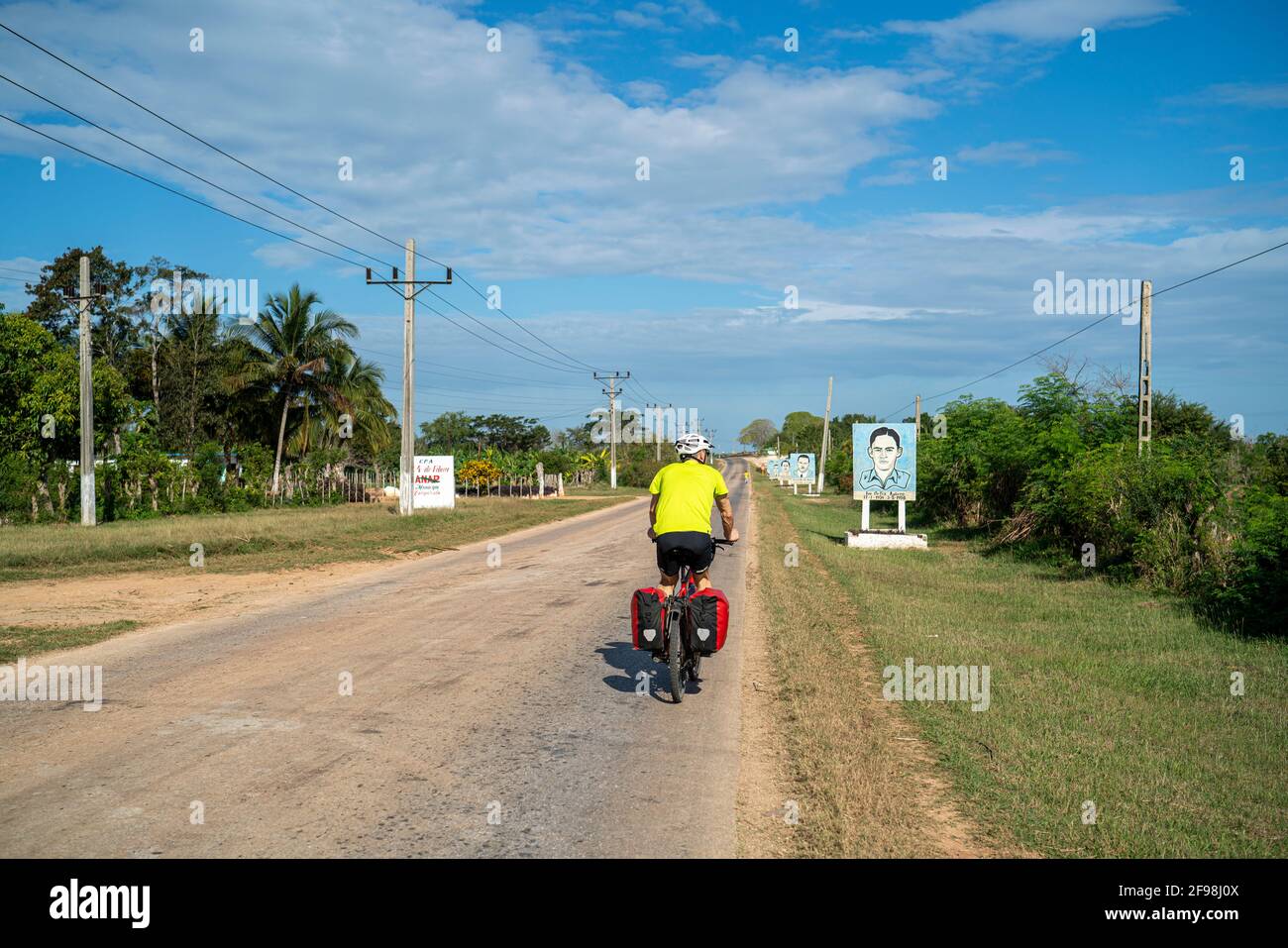 Bike stage between Manzanillo and Niquero, Granma, Cuba Stock Photo