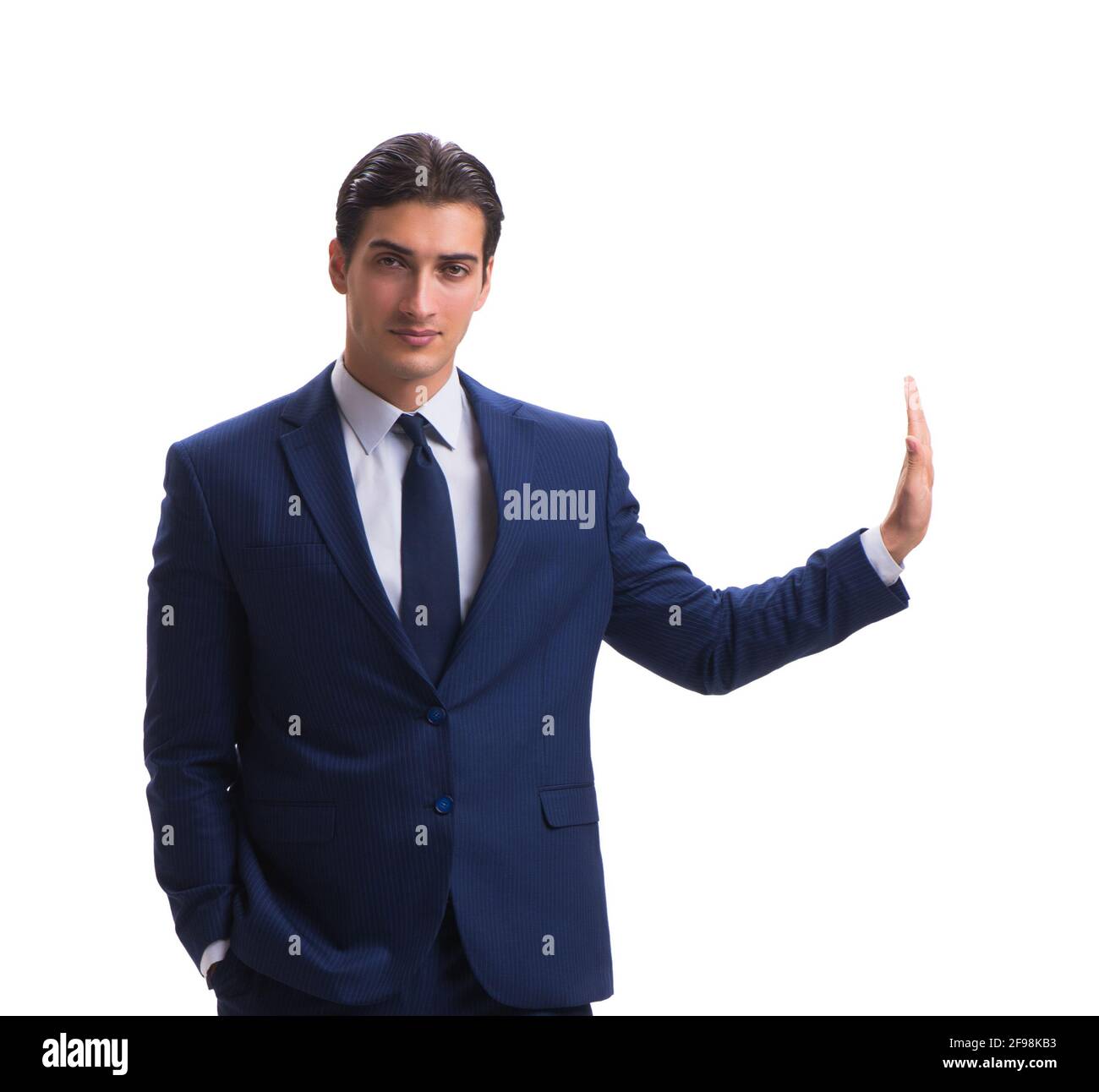 The young businessman isolated on white background Stock Photo - Alamy