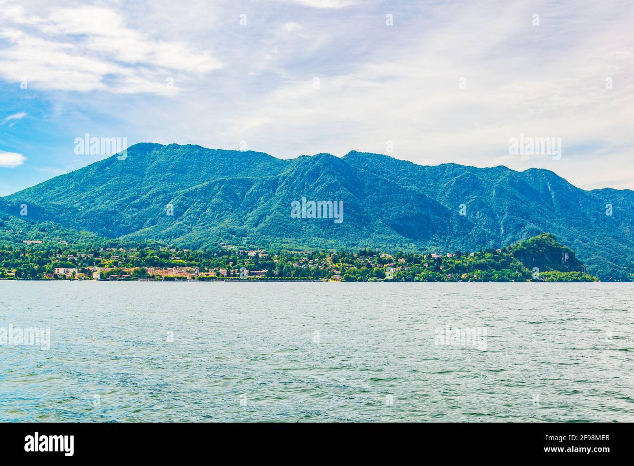 Lakeside view of Lungolago Luino, Italy Stock Photo