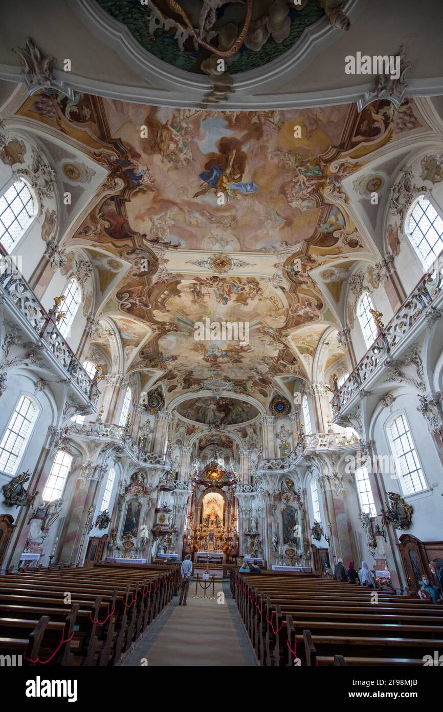 Birnau at Lake Constance, basilica, indoor shot Stock Photo