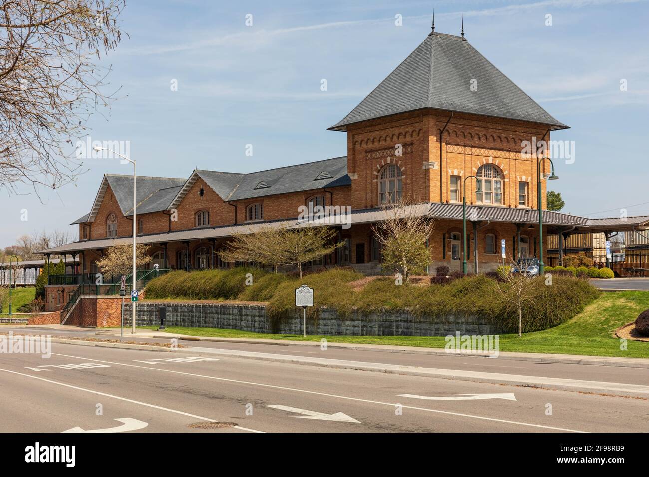 BRISTOL, TNVA, USA7 APRIL 2021 An historic railway station, locally called Union Station