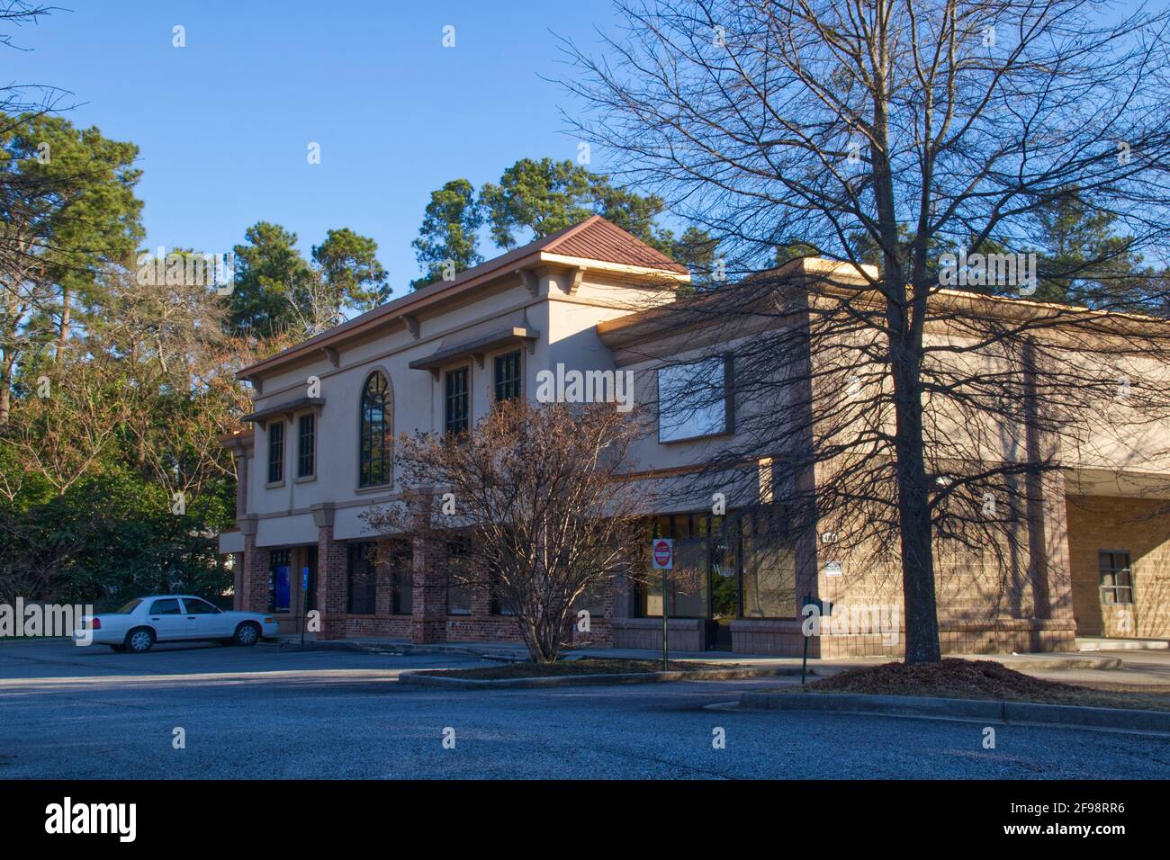 Augusta, Ga USA - 02 24 21: Empty retail space and blank signs white ...