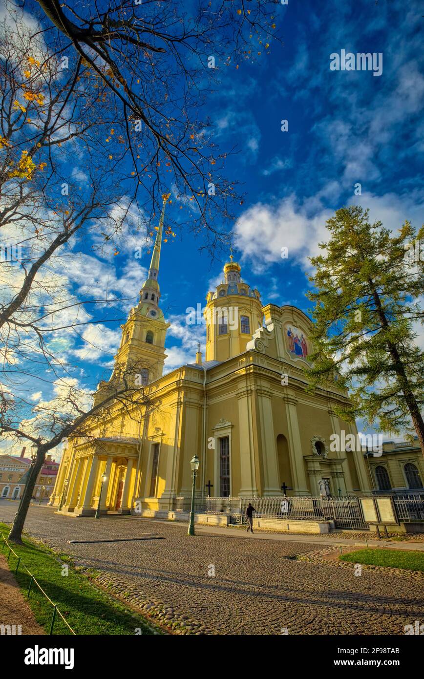 One of the oldest and most magnificent buildings in the city, this fine baroque cathedral with its distinctive golden spire is the centerpiece of the Stock Photo