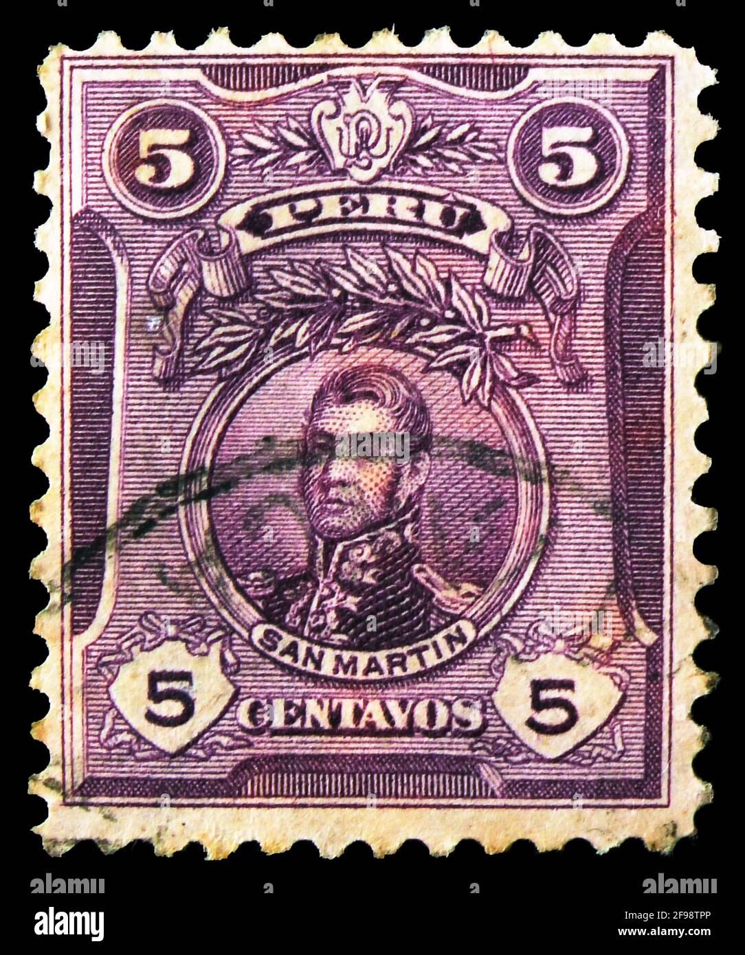 MOSCOW, RUSSIA - NOVEMBER 4, 2019: Postage stamp printed in Peru shows