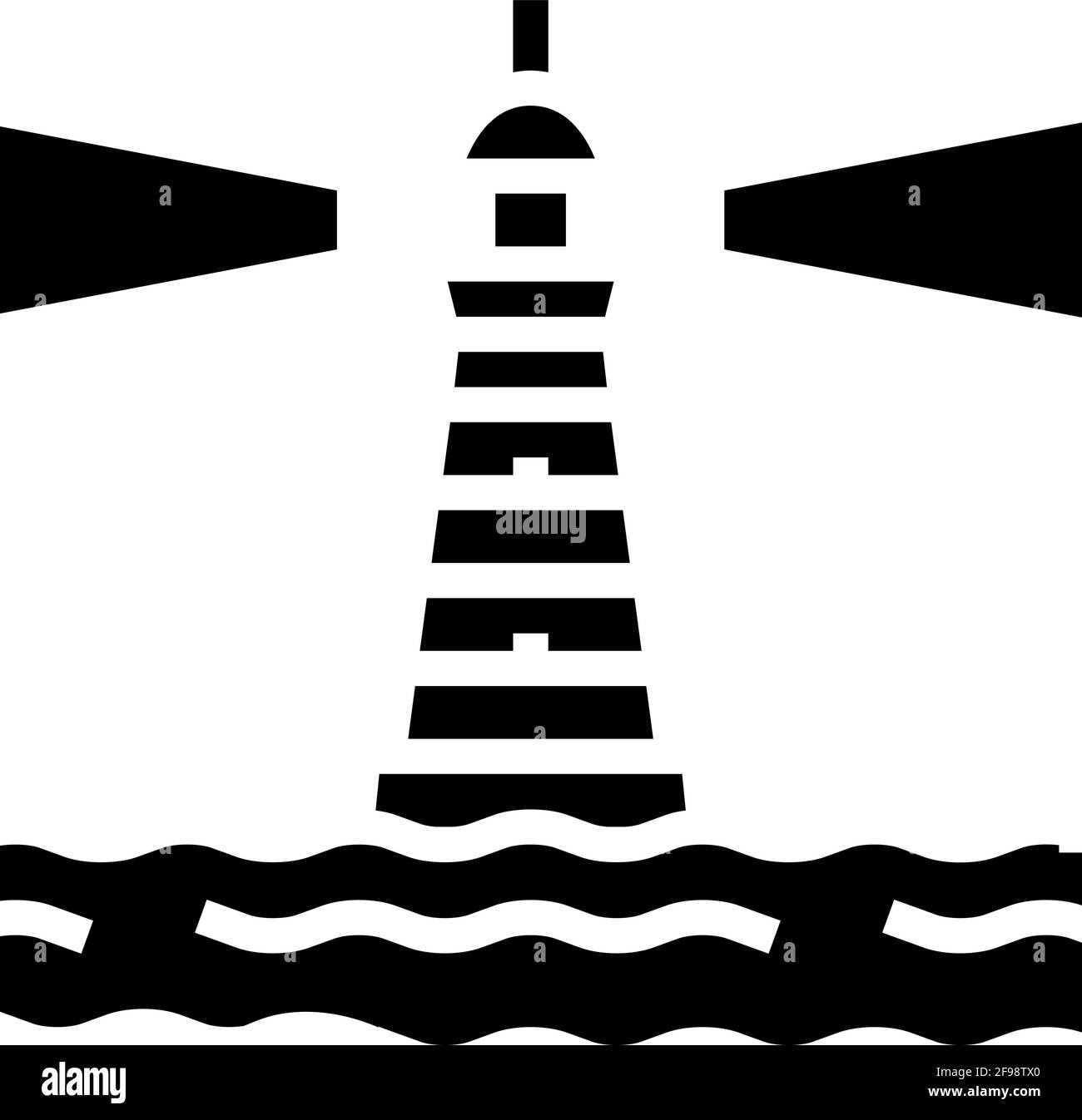 containers loading on ship in port glyph icon vector illustration Stock ...