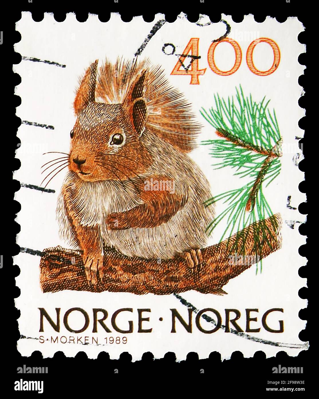MOSCOW, RUSSIA - NOVEMBER 4, 2019: Postage stamp printed in Norway shows  Red Squirrel (Sciurus vulgaris), Nature serie, circa 1989 Stock Photo -  Alamy