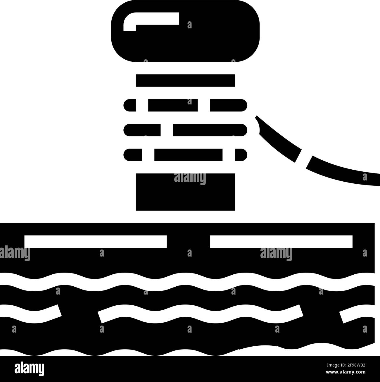 container loader port equipment glyph icon vector illustration Stock ...