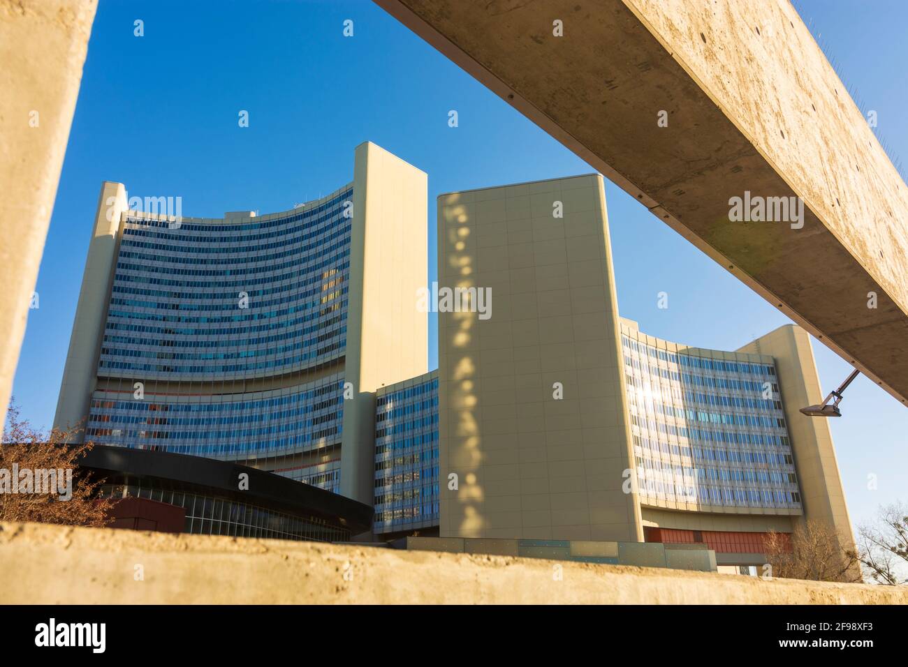 Vienna, Vienna International Centre of UN in 22. Donaustadt, Vienna / Wien, Austria Stock Photo