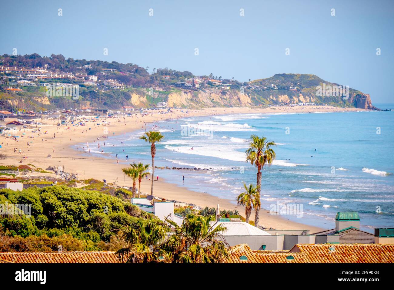 Exclusive mansions at Malibu beach at the Pacific Coast Highway - travel photography Stock Photo