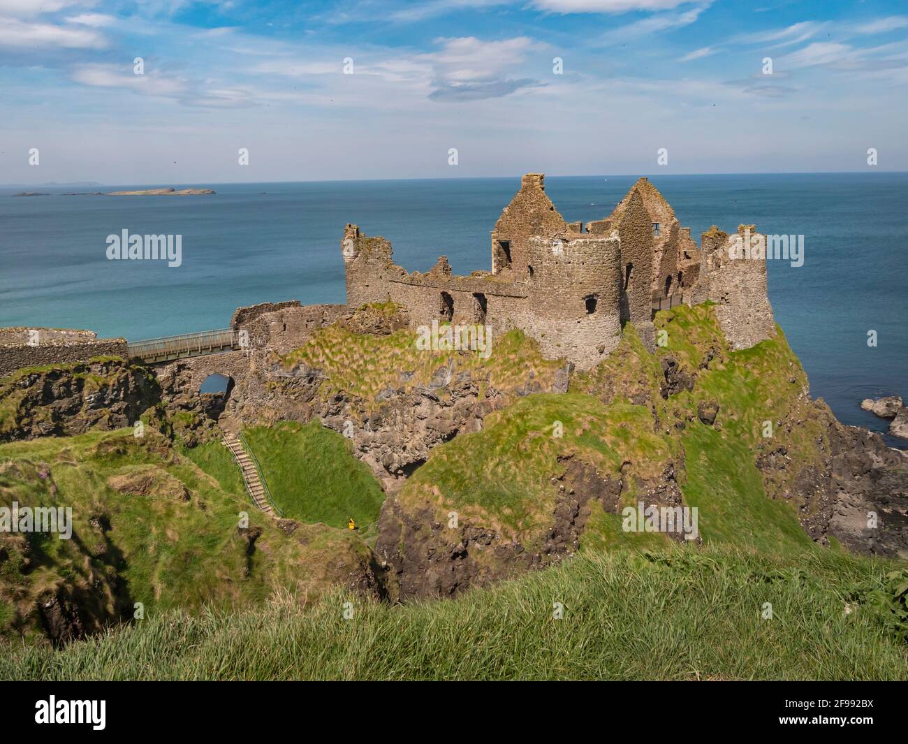 Dunluce Castle in Northern Ireland - a famous movie location - travel photography Stock Photo