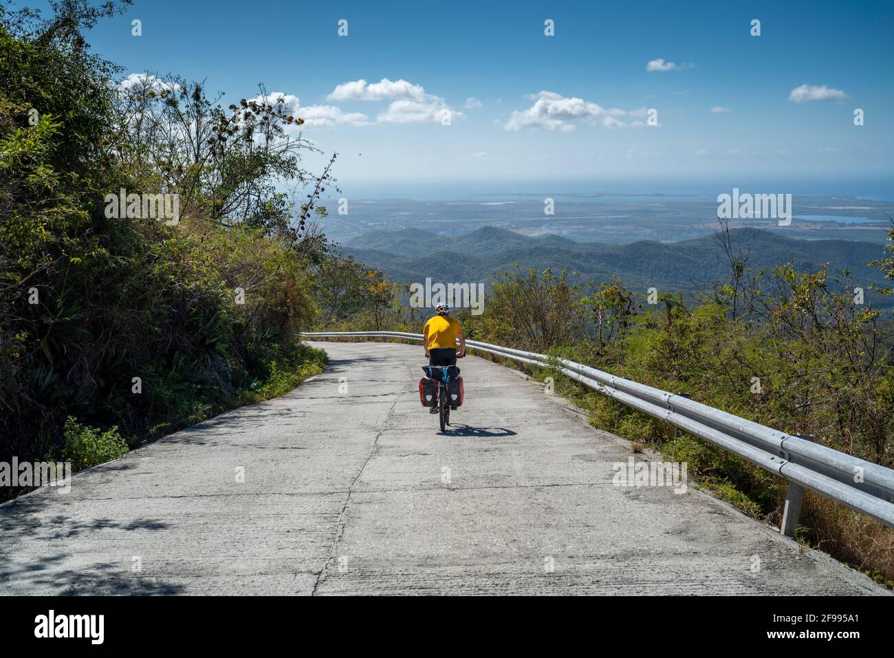 Bike tour in the Escambray Mountains from Topes de Collantes to Trinidad, Sancti Spiritus Province, Cuba Stock Photo