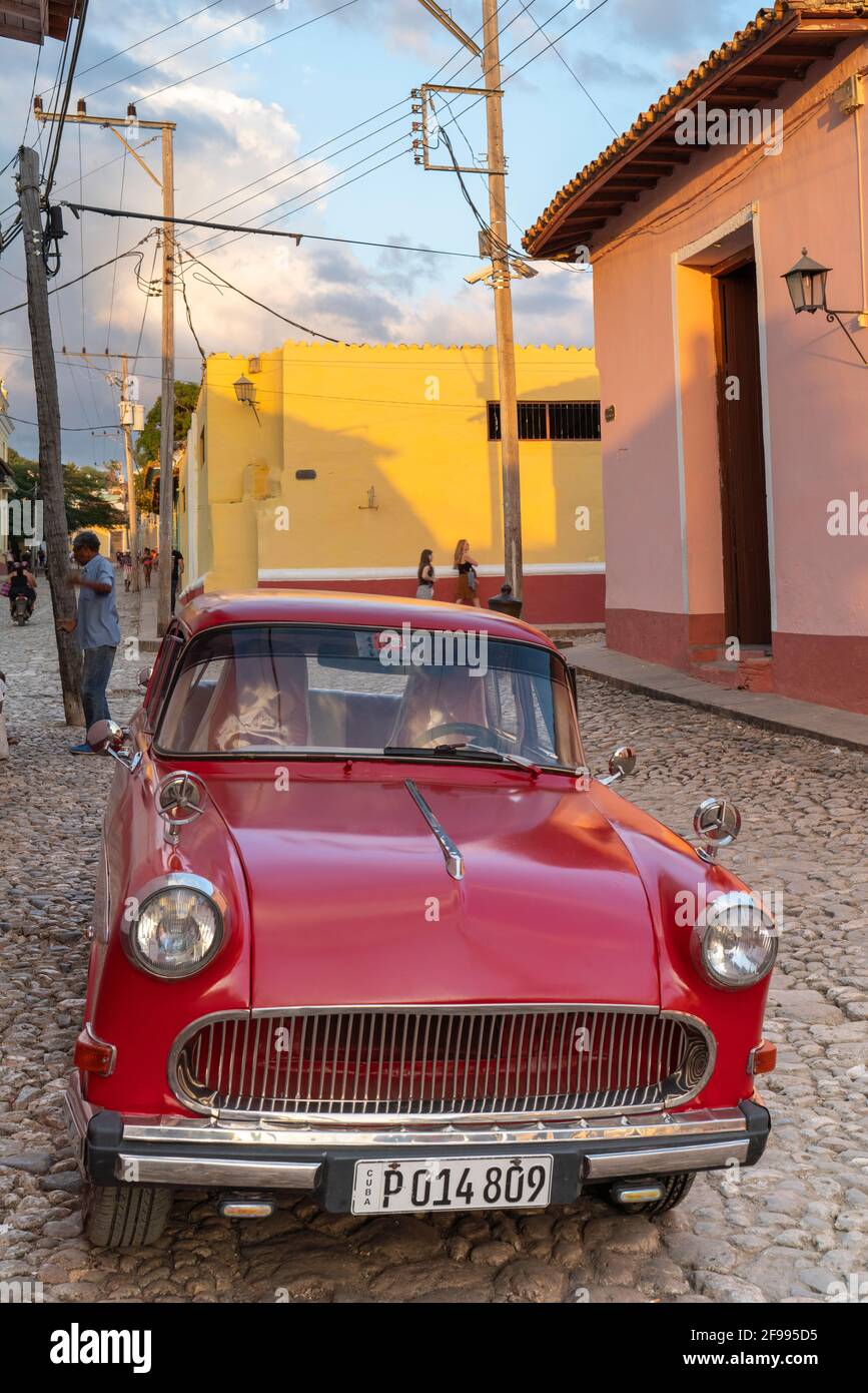 Vintage cars in the streets of Trinidad, Spiritus Sancti Province, Cuba