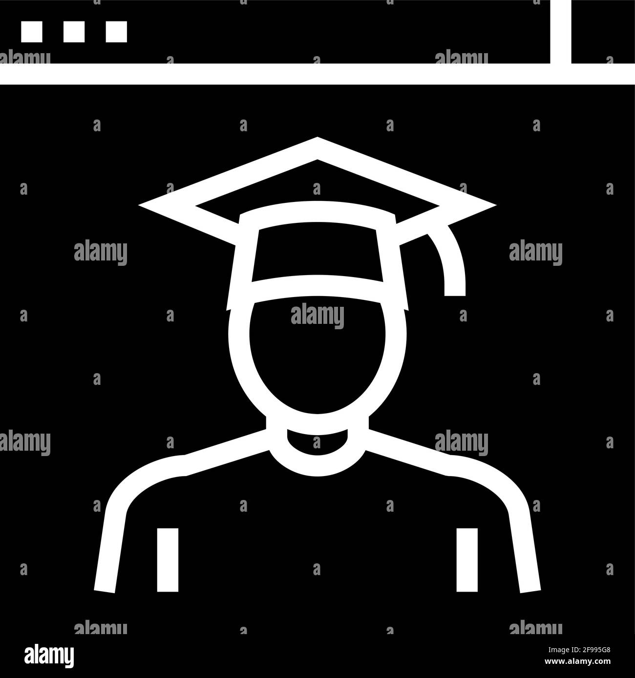 graduate online courses glyph icon vector illustration Stock Vector ...