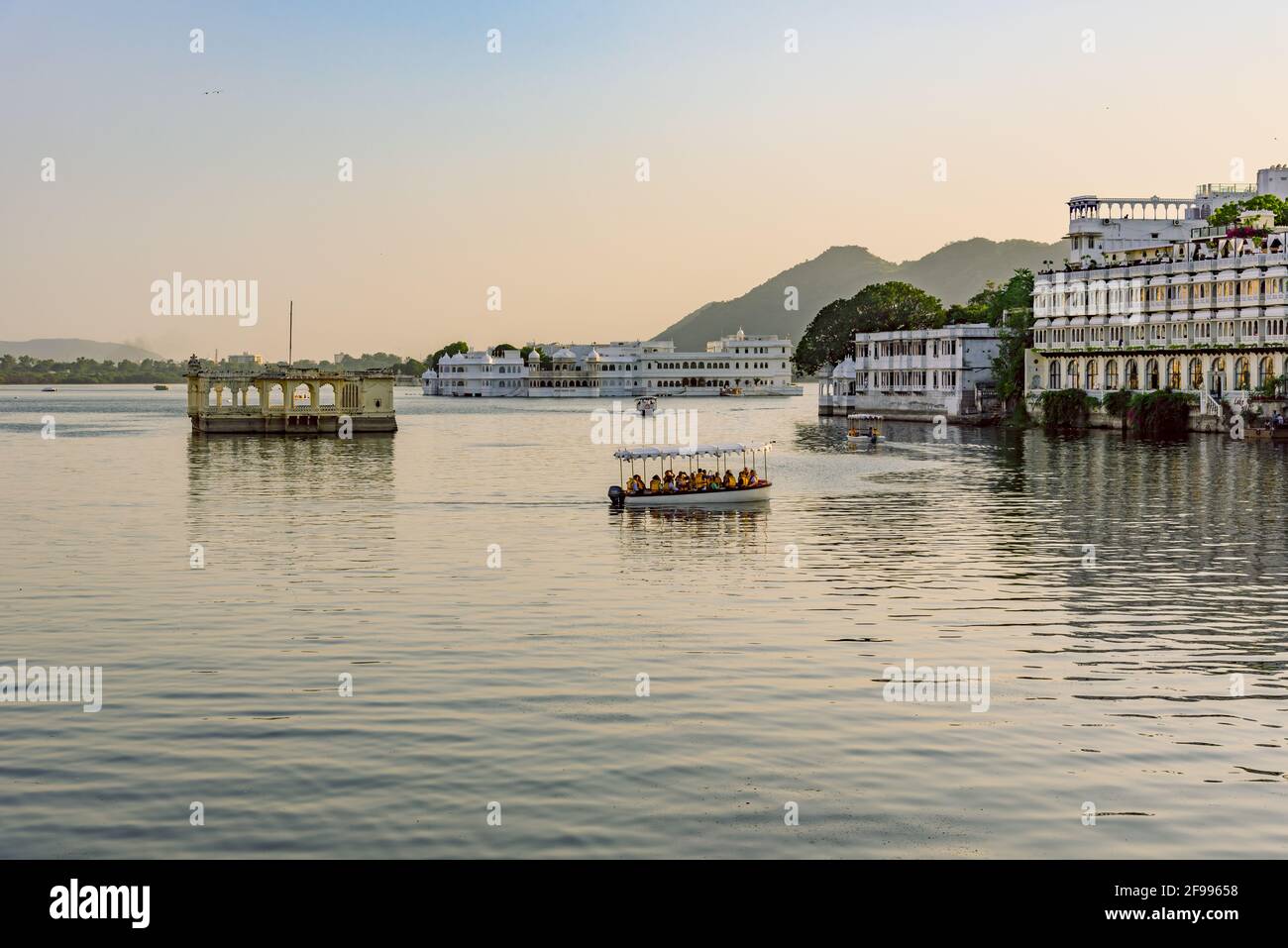 Udaipur, Rajasthan, India-October, 2018: View at city of lakes founded in 1559 by Maharana Udai Singh II of Sisodia clan of Rajput, when he shifted ca Stock Photo