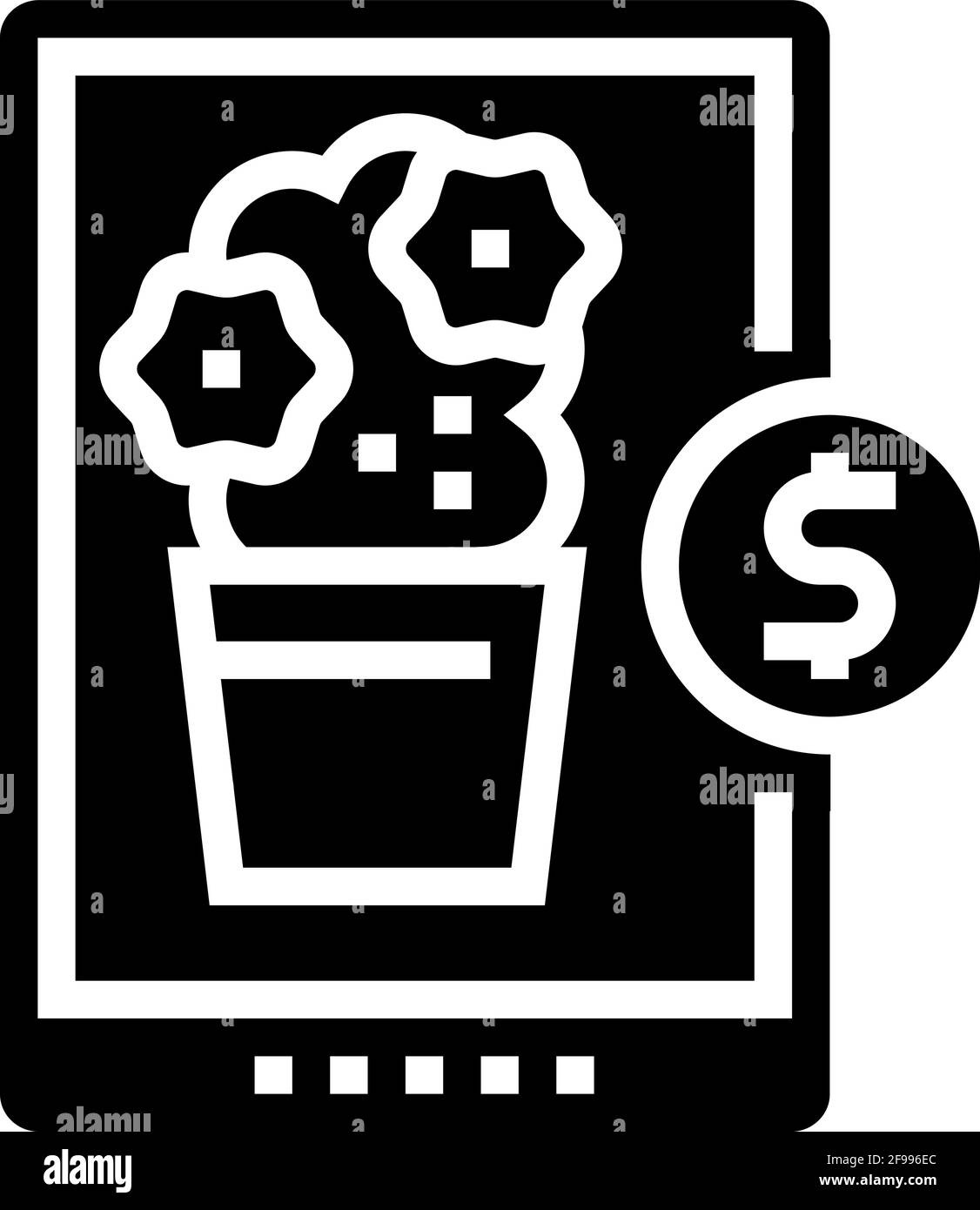 flower shop department glyph icon vector illustration Stock Vector ...
