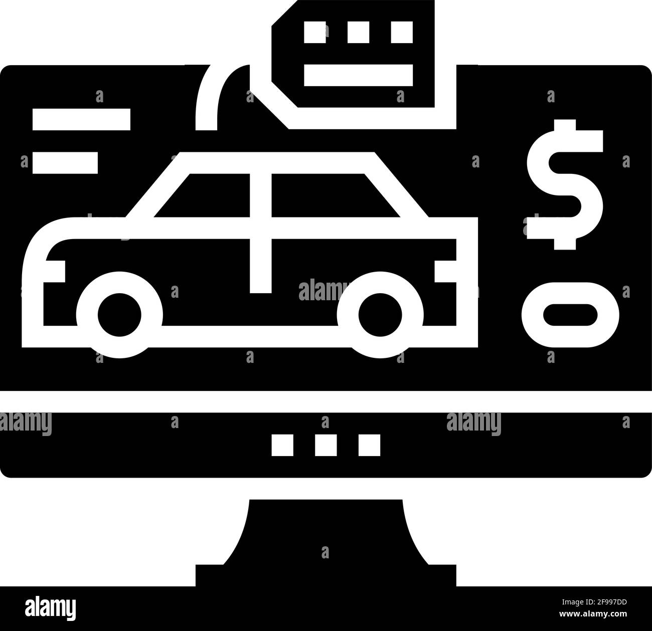 car shop department glyph icon vector illustration Stock Vector Image