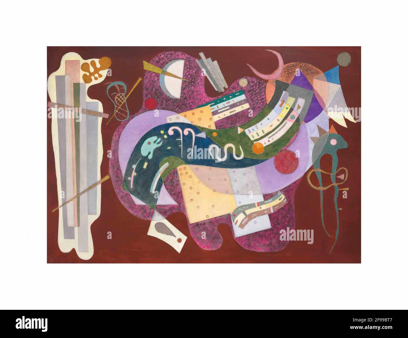 Wassily Kandinsky (1866-1944), Rigide et Courbé, 1935. Stock Photo