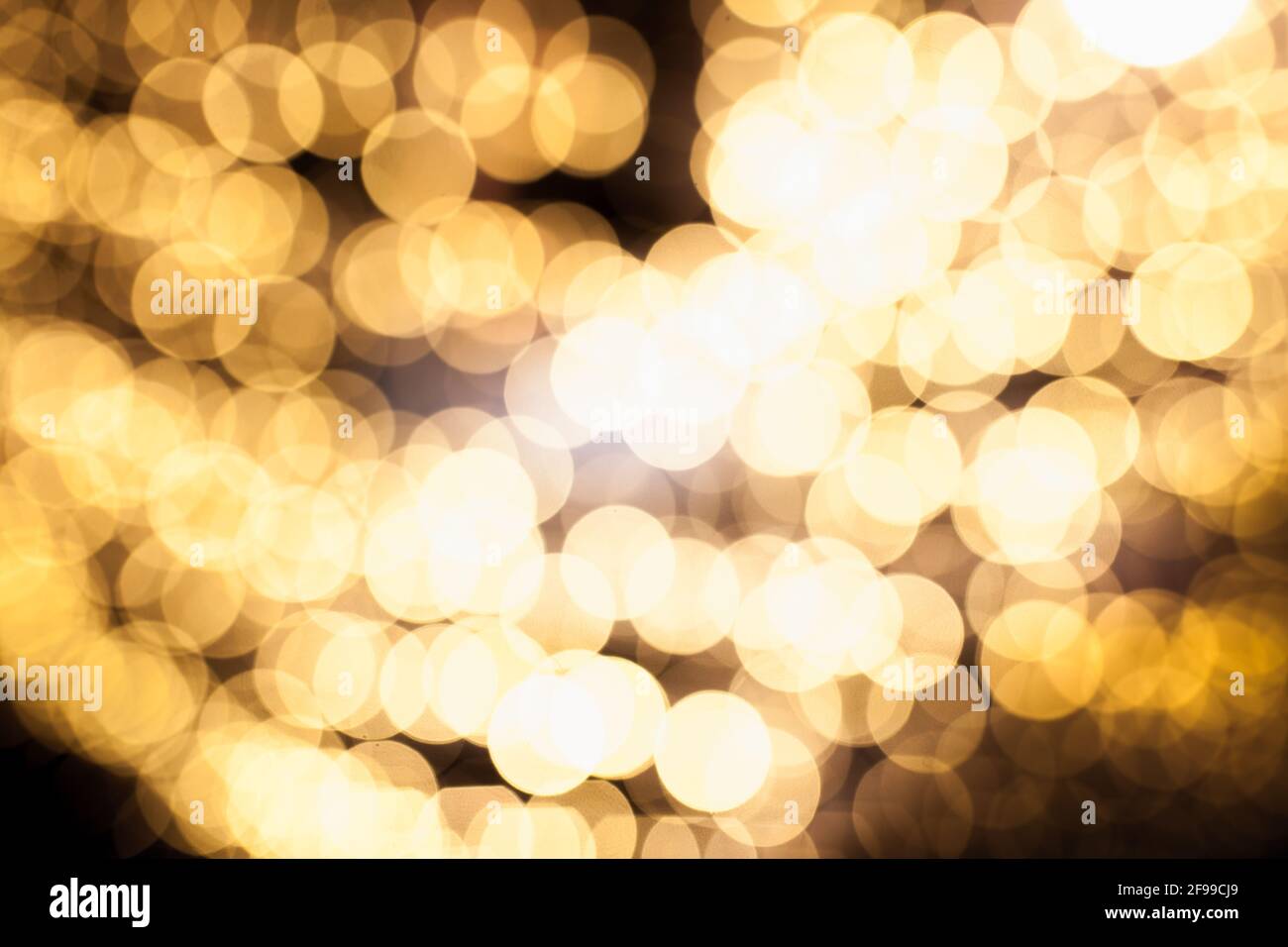 Warm lighting for party or Christmas with lens flares and blur, template Stock Photo